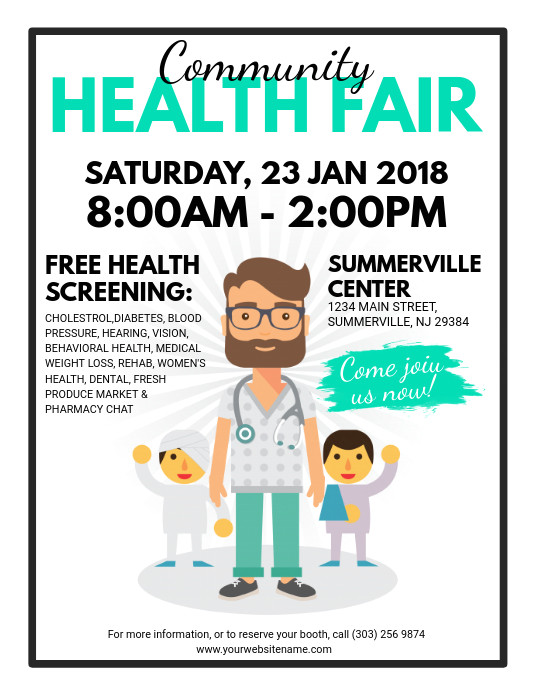 community health fair flyer template