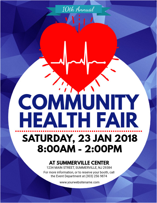 Community Health Fair Flyer Template Health Fair Flyer Template Postermywall