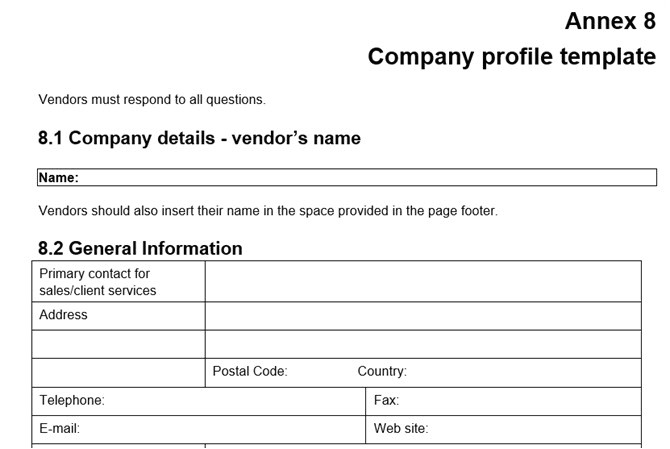 company profile templates