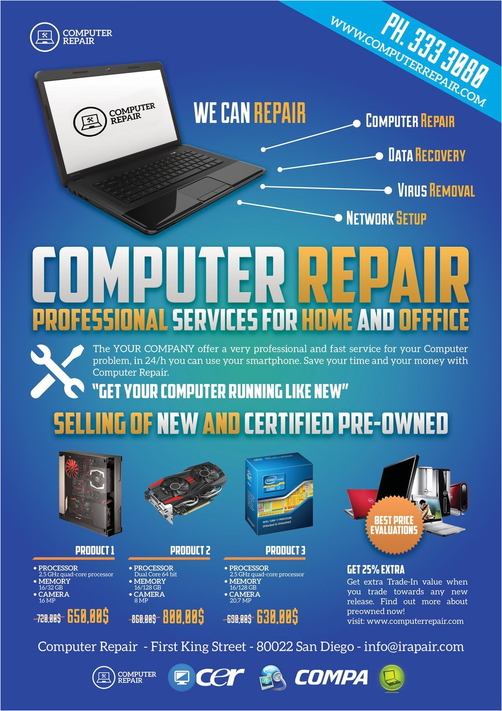 computer repair flyers