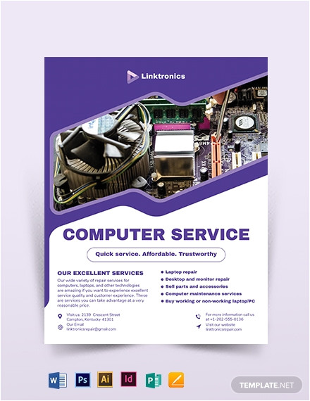 computer repair services flyer