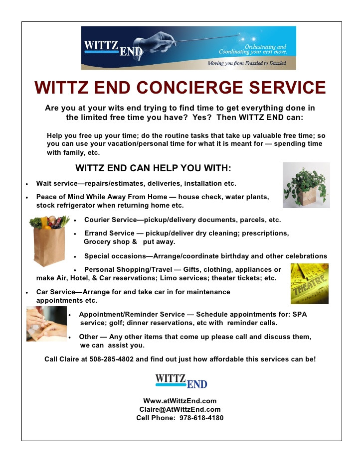 concierge service flyer
