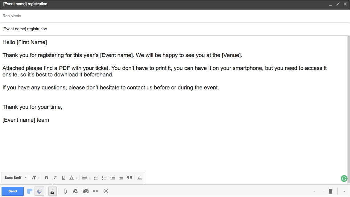 email templates for event planners