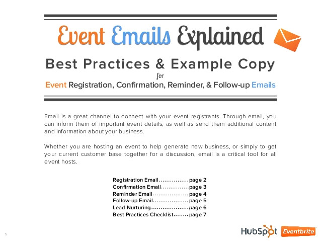 4 event emails explained