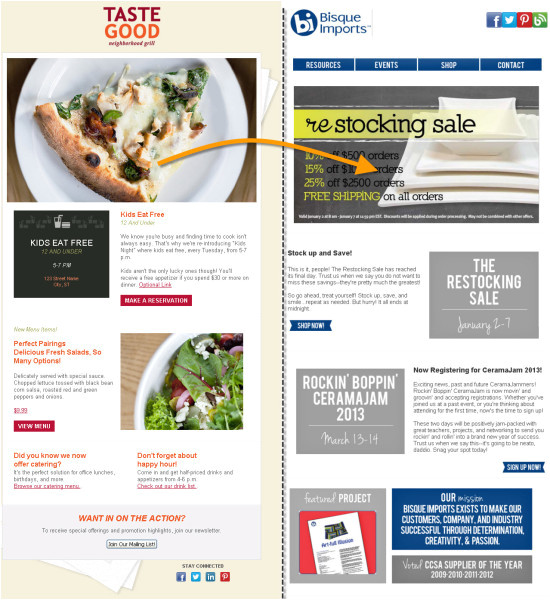 Constant Contact Email Newsletter Templates 10 Great Looking Mobile Friendly Email Template Examples