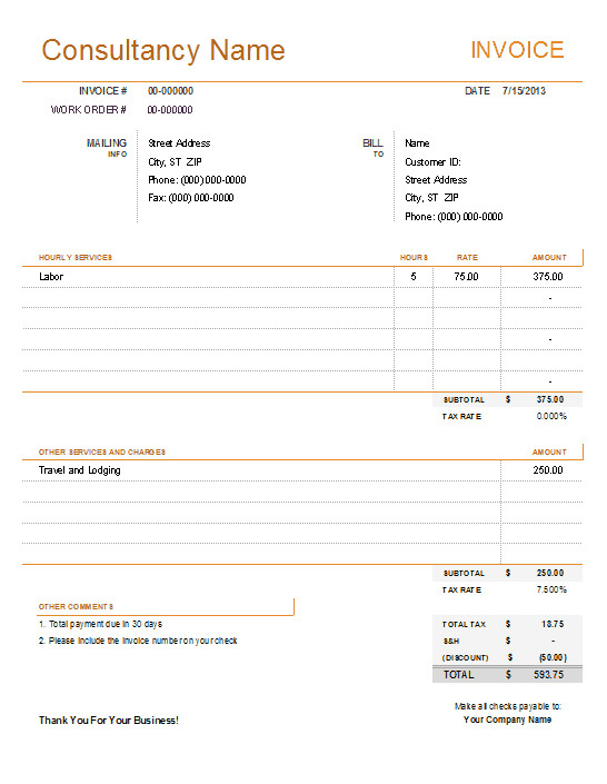 10 simple customisable invoice templates every freelancer use