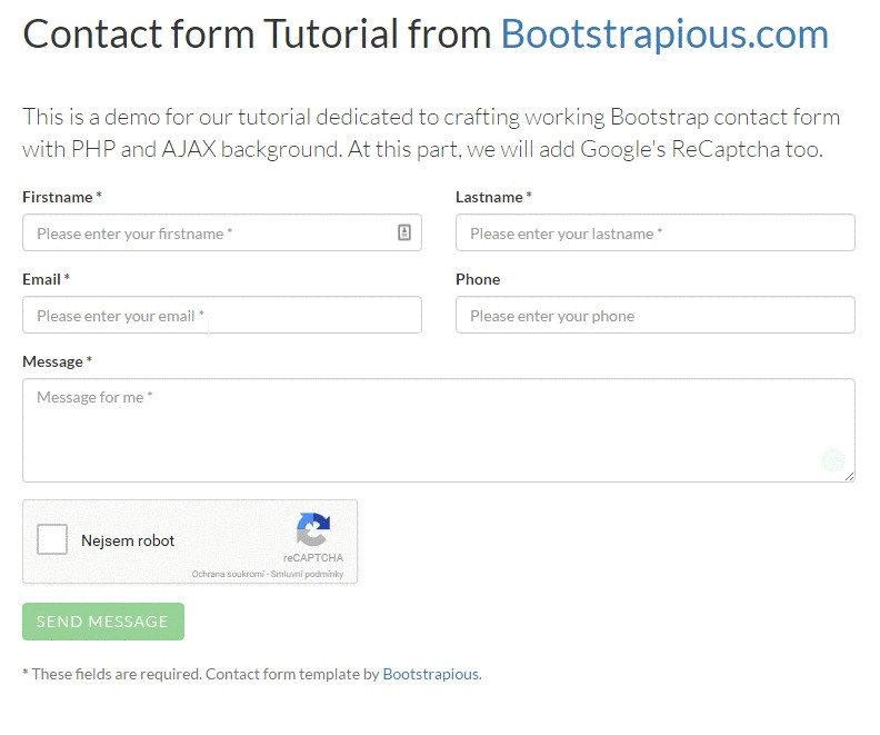 Email form. Captcha form. Bootstrap contacts. Contact form.