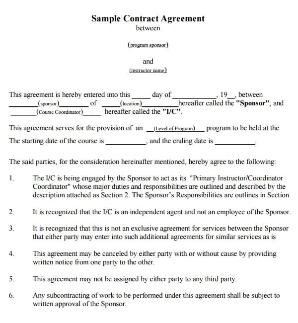 contract between two companies template