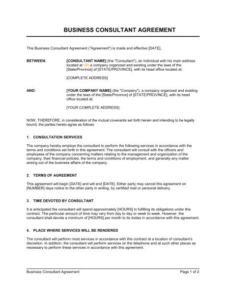consulting agreement short d155