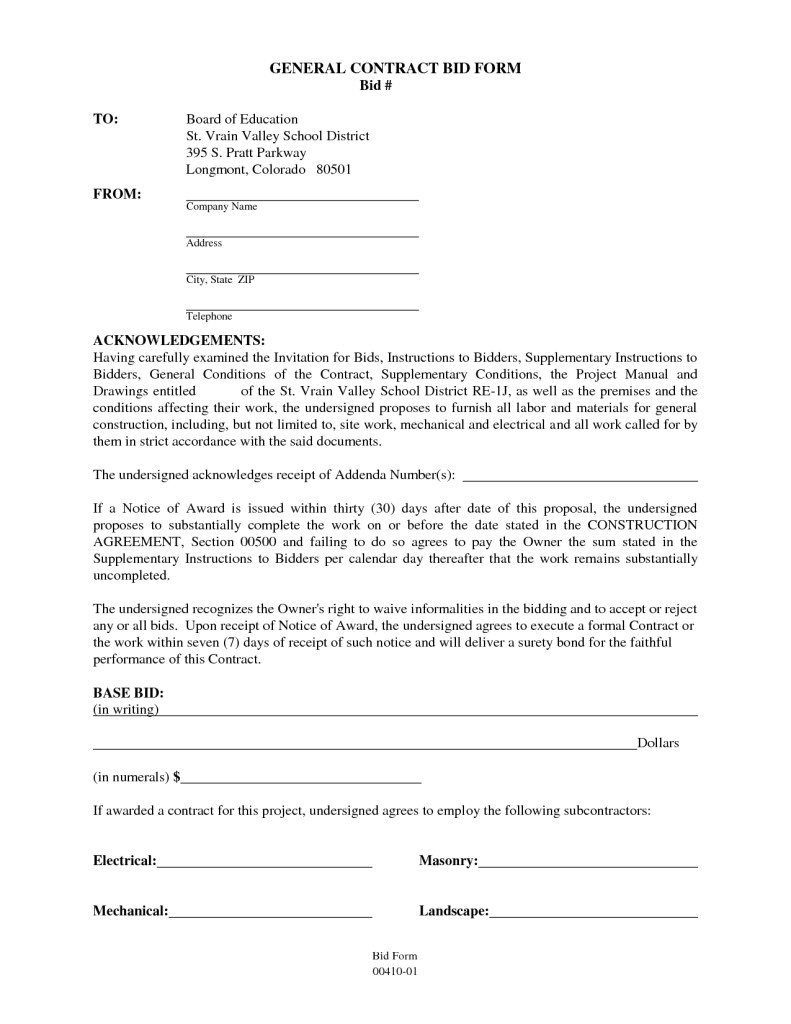 Contract for Contractors Template General Contractor Contract Sample Templates
