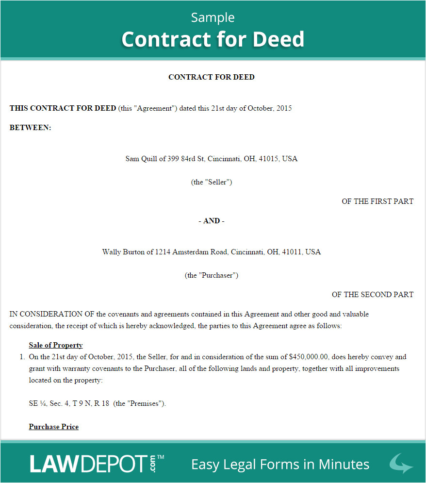 contract for deed