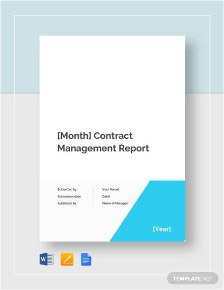 monthly management report template