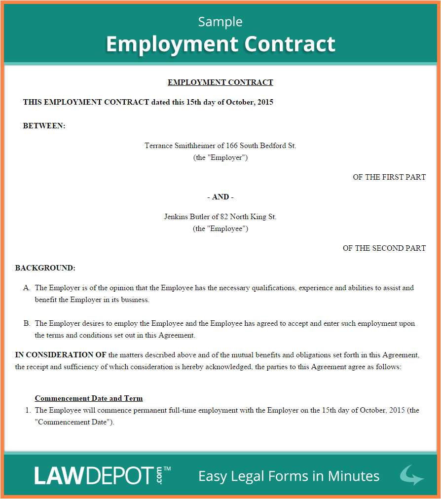 6 employment agreement template australia