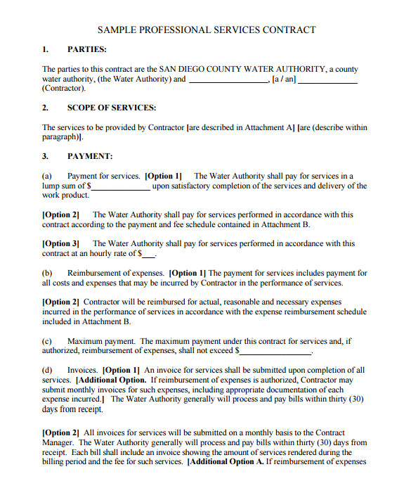 Contract Service Agreement Template 16 Service Contract Templates Word Pages Google Docs