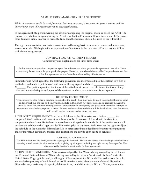 Contract to Hire Agreement Template Sample Work Contract Agreement 12 Examples In Word Pdf