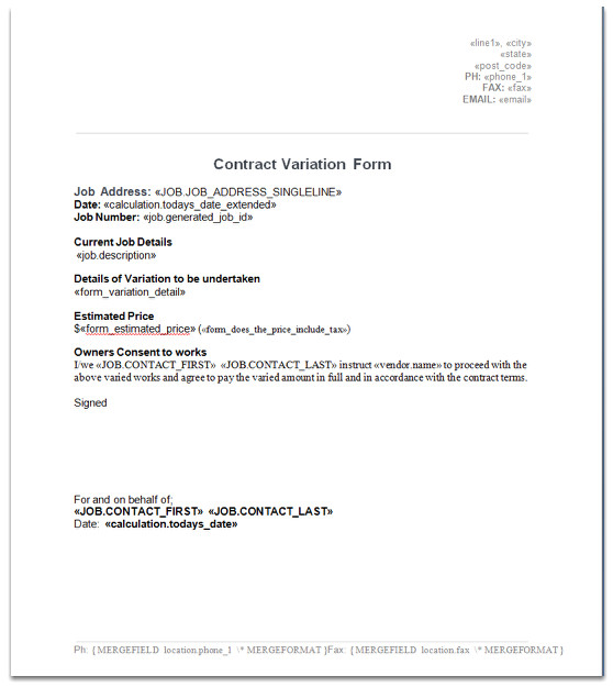 200272604 forms how to link the contract variation form to the contract variation document template