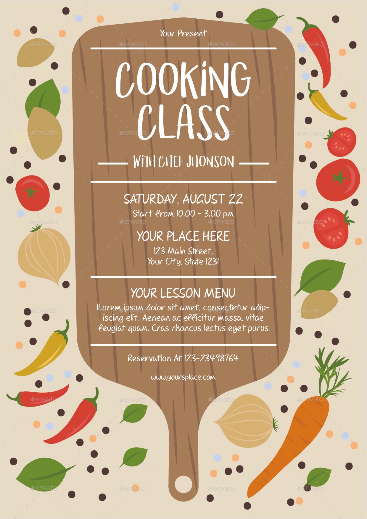 Cooking Class Flyer Template Free Cooking Class Flyer Template by Lyllopop Graphicriver