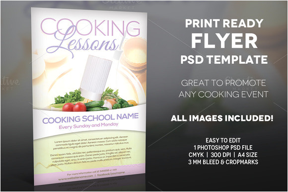 free template flyer design cooking class
