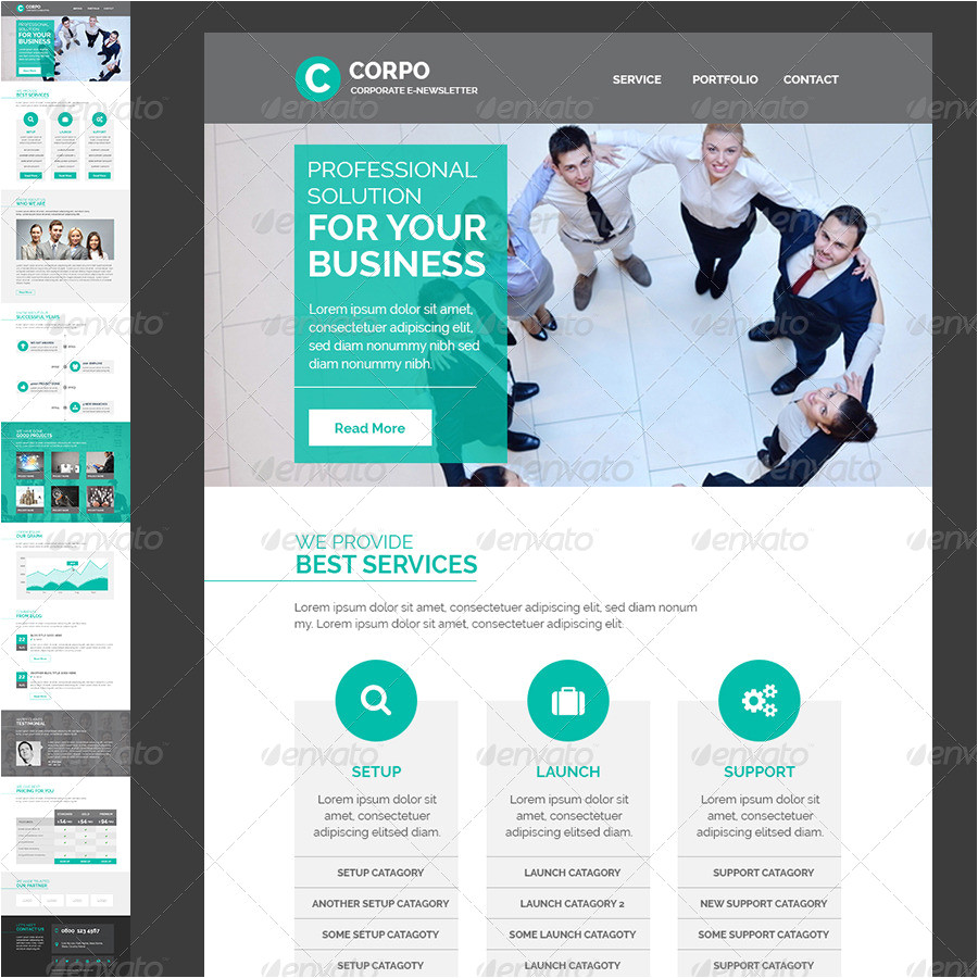 Corporate Email Template Design Corporate E Newsletter Template by Kalanidhithemes