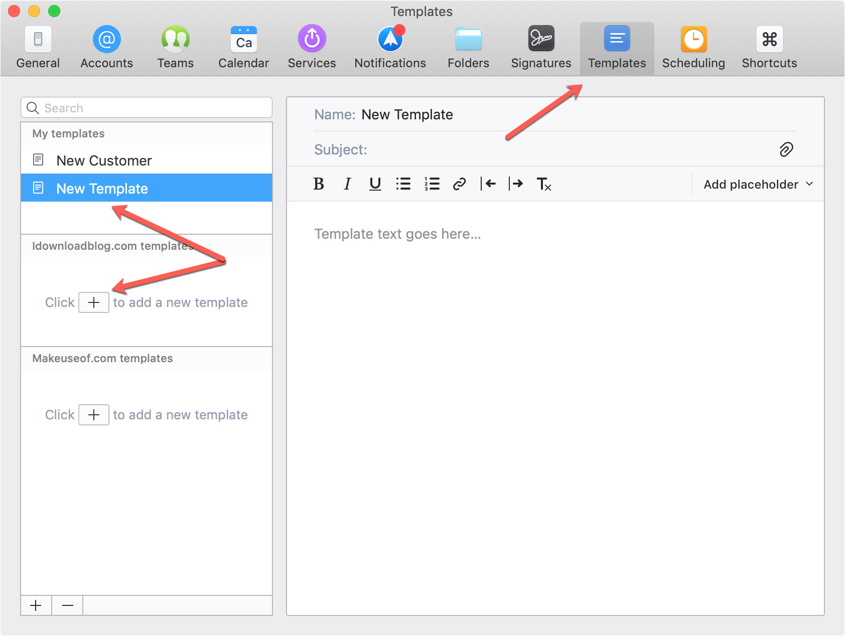 spark email templates mac iphone