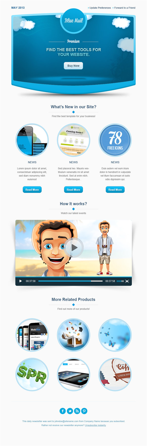 Creative Email Newsletter Templates Creative Email Template Free Mail Templates