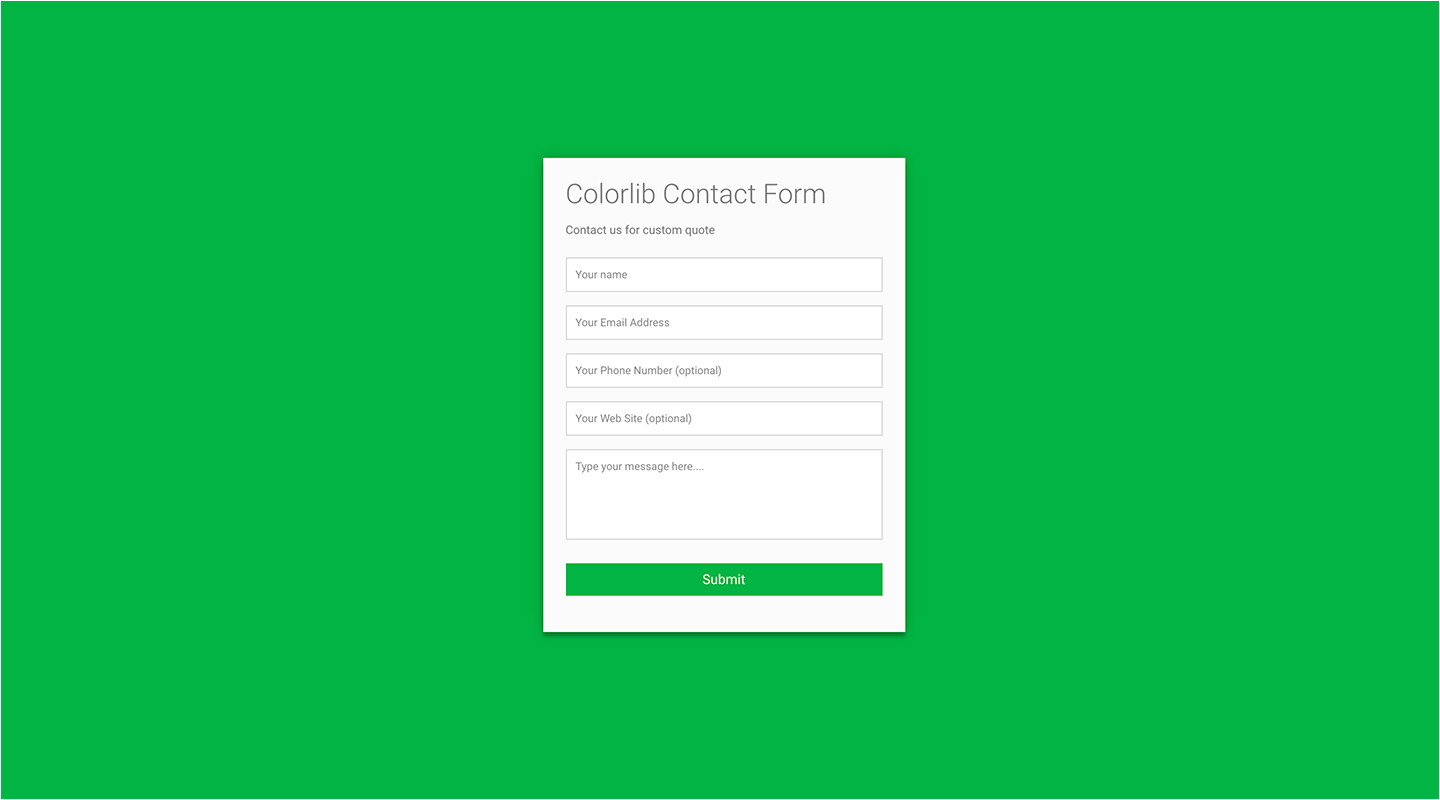 free html5 contact form templates