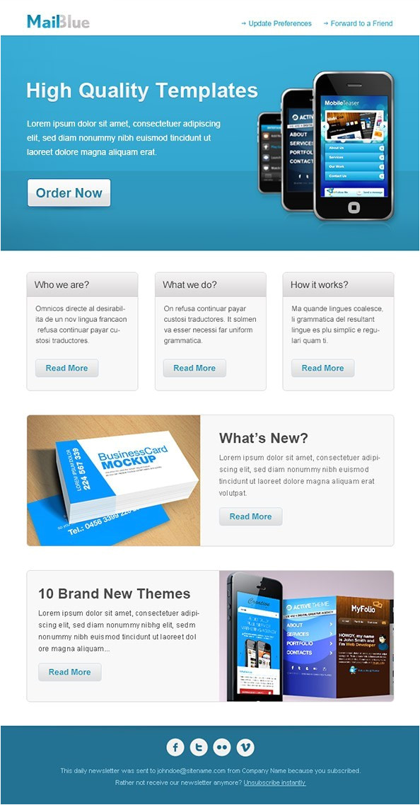 36 best email newsletter templates free psd html download