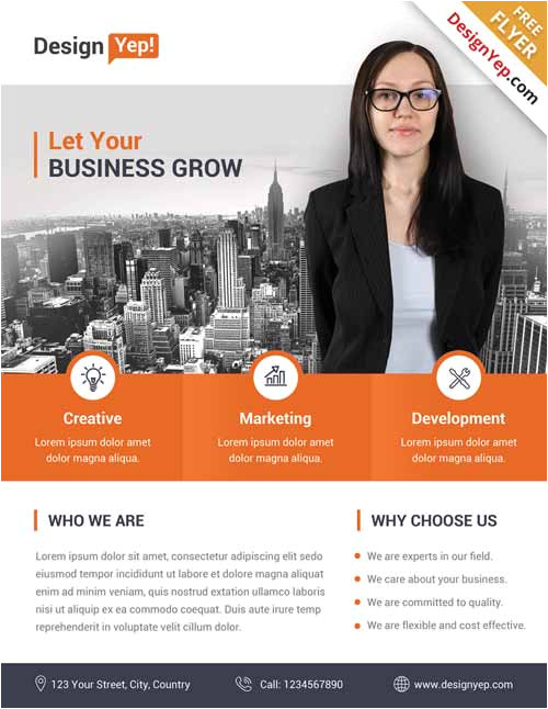 corporate business free flyer psd template