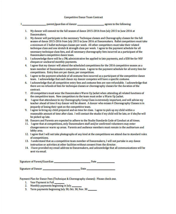 sample contract templates