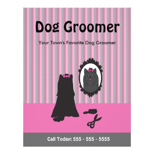 dog grooming flyer can be personalized custom 244151047018642270