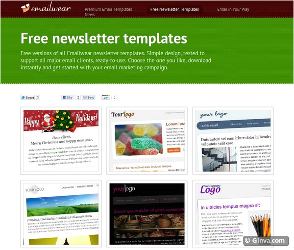 free html email newsletter templates
