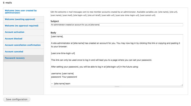 Drupal Email Templates How to Disable Account Related E Mails In Drupal 7