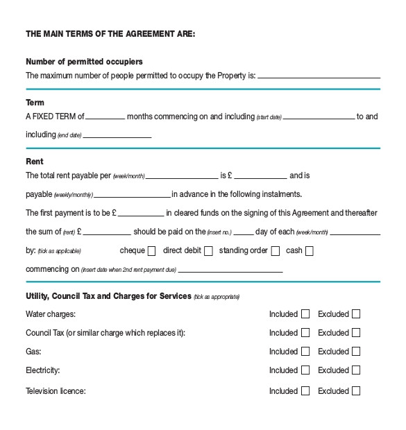 rental agreement template