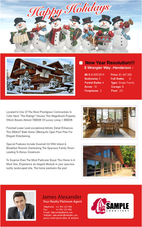 real estate email flyer template tempid 101 flyer holiday count 0