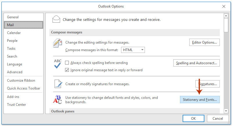 4431 outlook change default email template