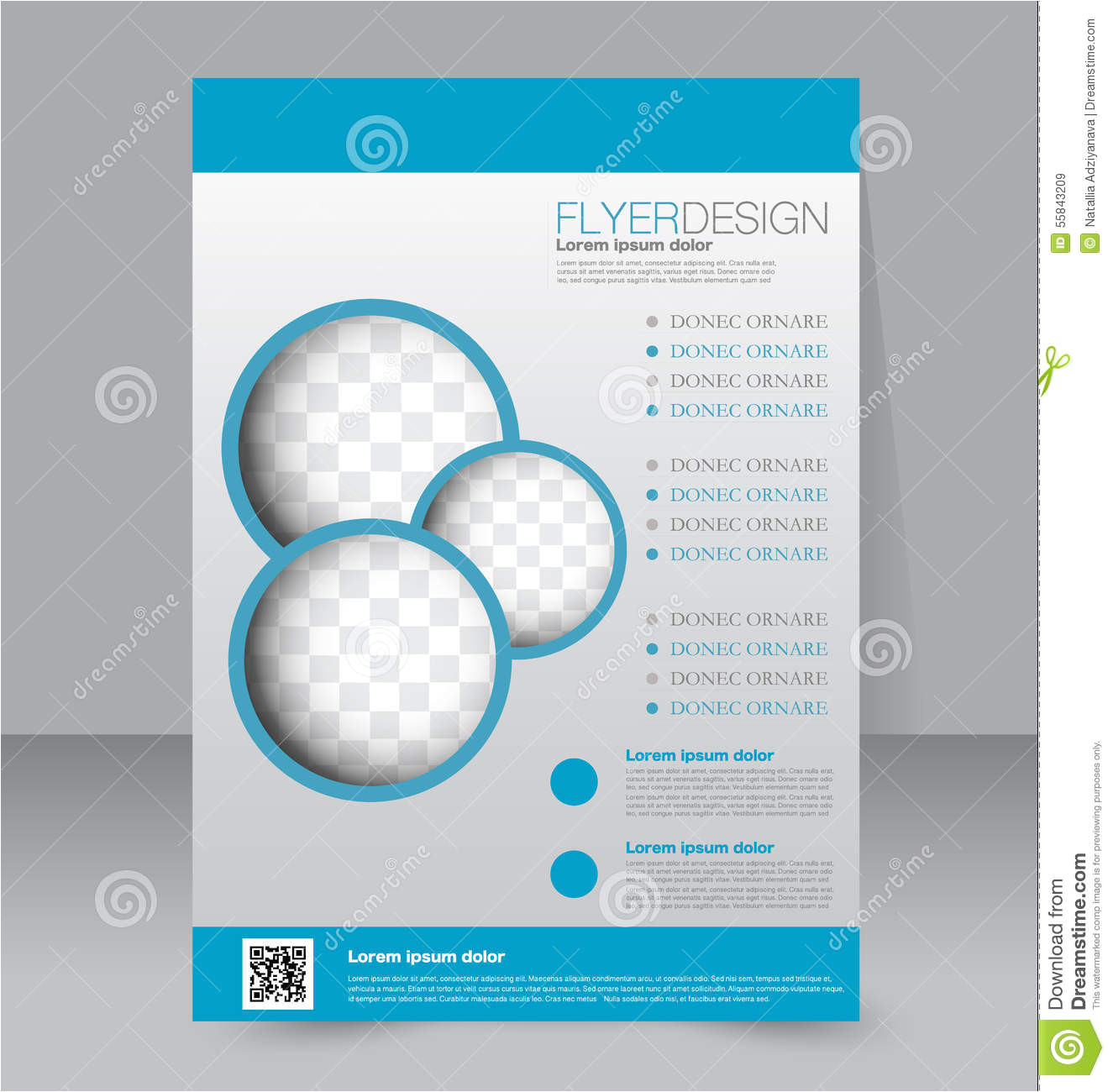 stock illustration flyer template business brochure editable poster design education presentation website magazine cover blue color image55843209