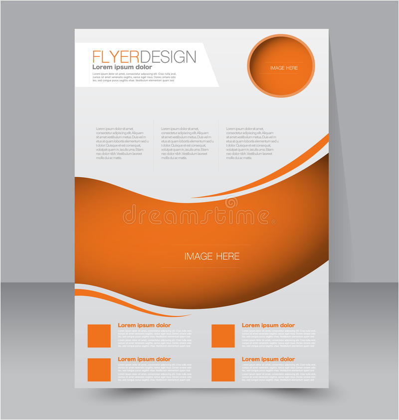 stock illustration flyer template business brochure editable poster design education presentation website magazine cover orange color image53545485