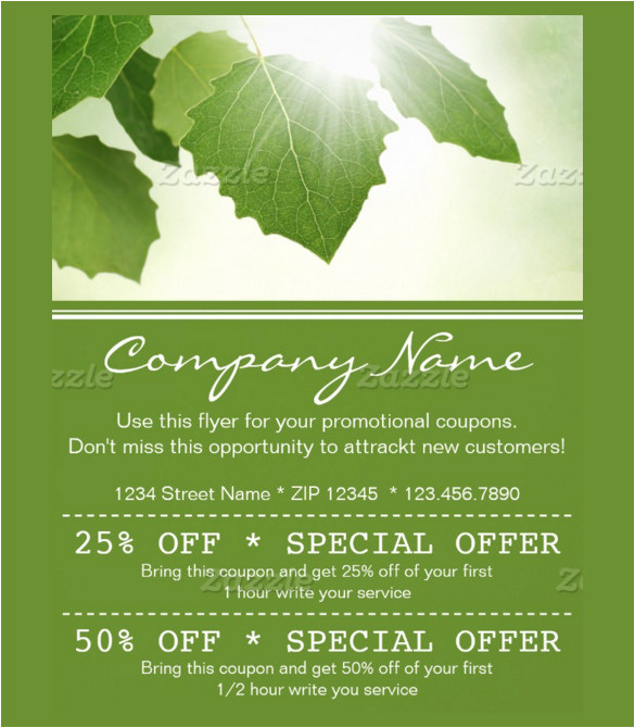 sample coupon flyer