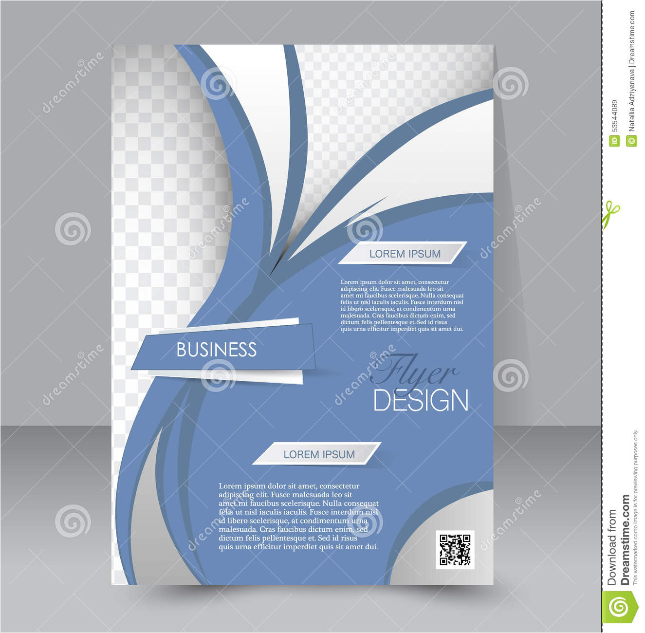 stock illustration flyer template business brochure editable poster design education presentation website magazine cover blue color image53544089