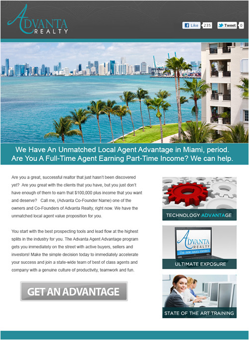 real estate email marketing recruiting flyers product tour