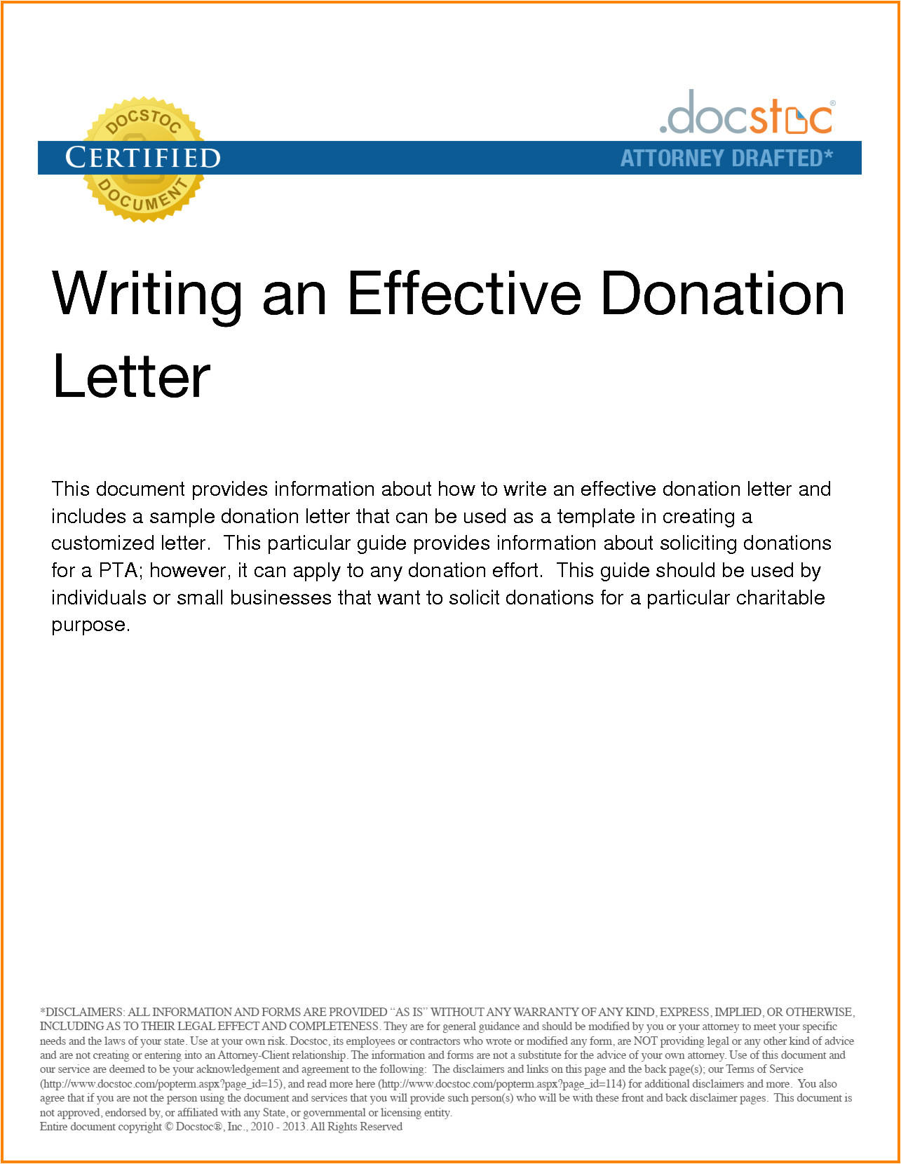 donation letters samples