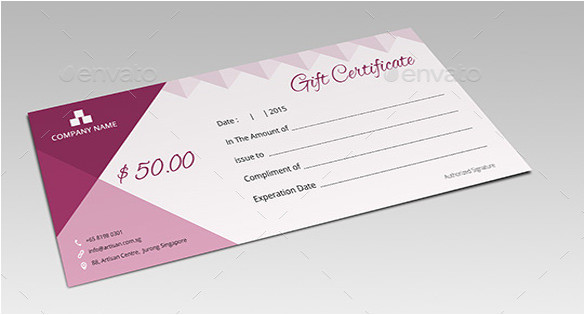 sample email gift certificate
