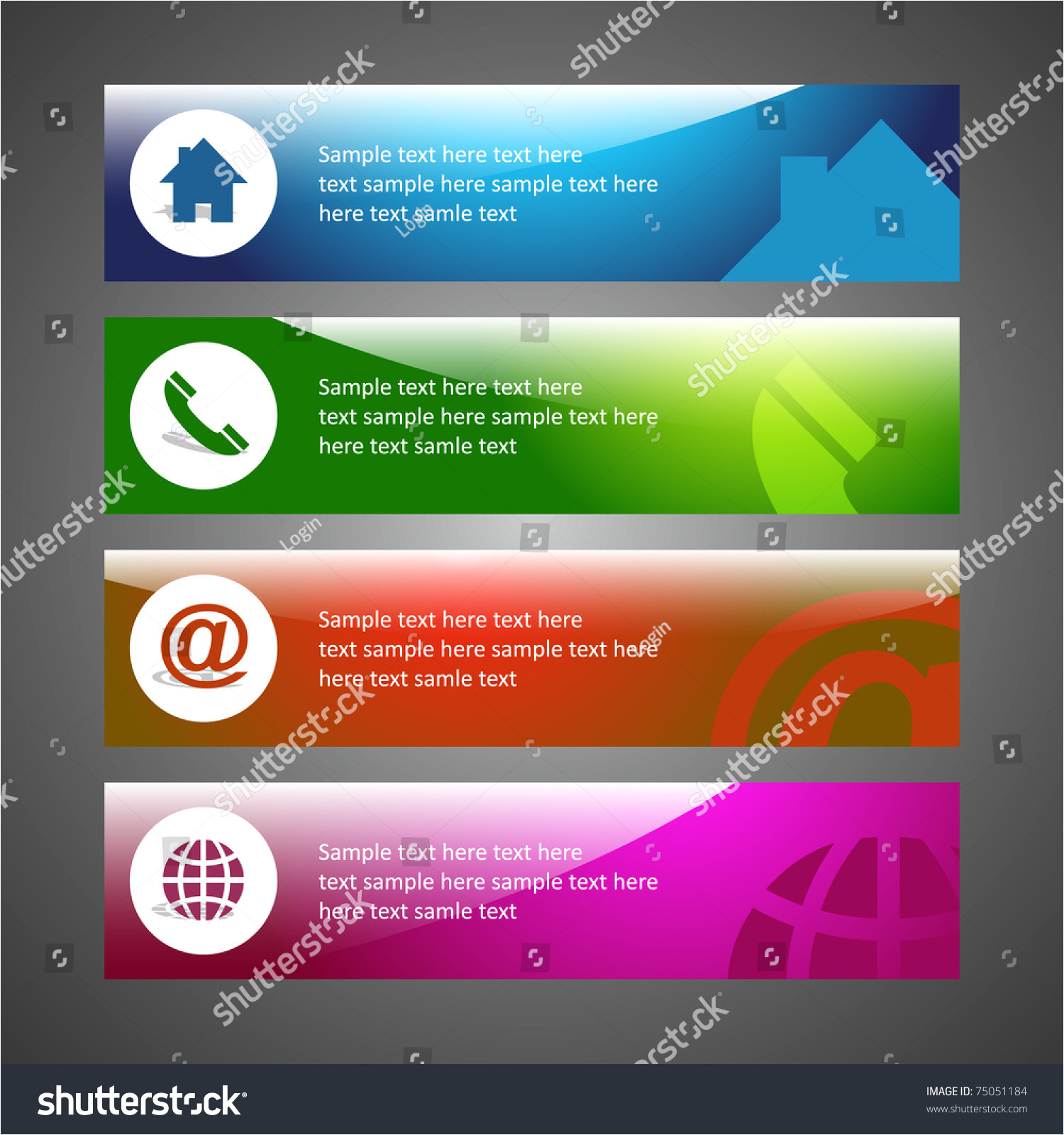 stock vector creative header design background template email home phone internet support service