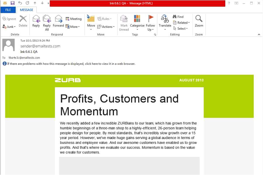 Email Marketing Templates for Outlook Zurb Outlook