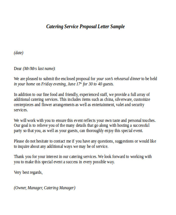 service proposal letter