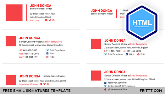 Email Signature Template HTML Free Download Email Signatures HTML Template On Behance