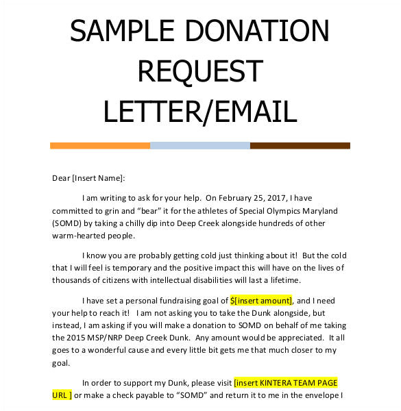 donation letter