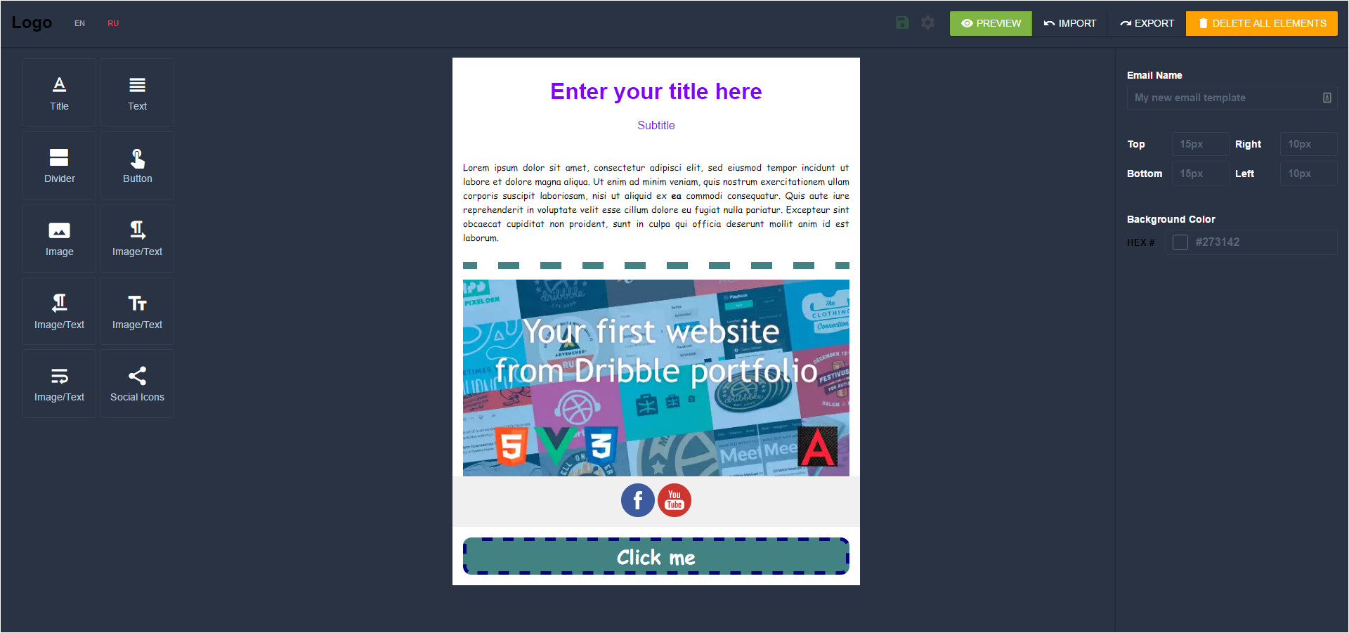 Email Template Builder Drag and Drop Angular Mjml Drag Drop Email Template Builder by