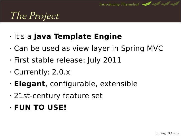 spring io 2012 natural templating in spring mvc with thymeleaf