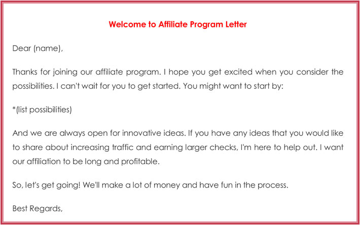 welcome letter template